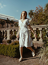 Šaty - Mušelínové šaty biele - 13476738_