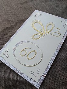 Papiernictvo - Magic card motýľ výročie (Zlatá) - 13477837_