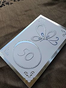 Papiernictvo - Magic card motýľ výročie (Strieborná) - 13477840_