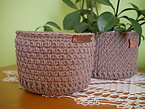 Nádoby - háčkovaný košík handmade (kvetináč) - 13481205_