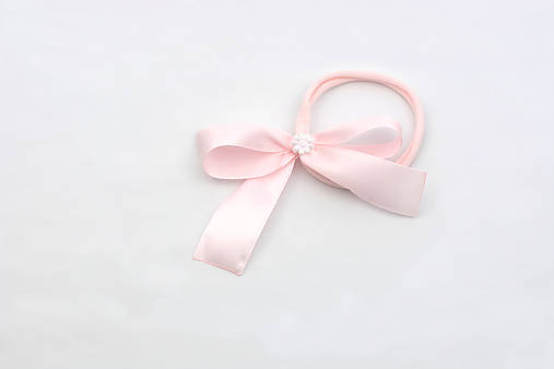 Detské doplnky - Ružová čelenka s mašličkou pre bábätko - 13480927_