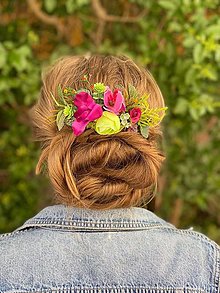 Ozdoby do vlasov - Kvetinový hrebienok "svieže letné ráno" - 13481018_