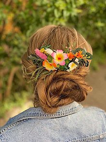 Ozdoby do vlasov - Kvetinový hrebienok "aloha" - 13481029_