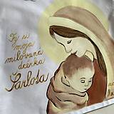 Detské oblečenie - Maľovaná krstná košieľka s bábätkom v náručí Panny Márie - 13480942_