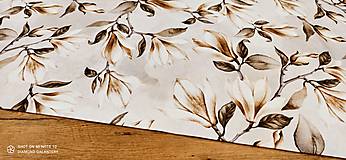Textil - Bavlna režná - Kvety- Cena za 10 centimetrov - 13484765_