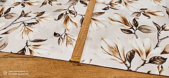 Textil - Bavlna režná - Kvety- Cena za 10 centimetrov - 13484766_