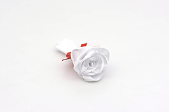 Pierko bielo-červené ruža