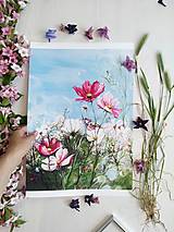Grafika - Fotoreprodukcia / art print maľby Krasuľky v letnom slnku - 13485751_