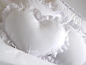 Úžitkový textil - Obliečka srdce BEATA s bavlnenou madeirou - 13486875_