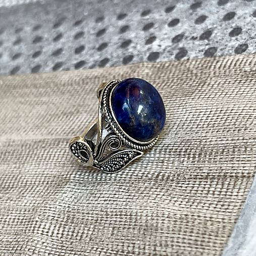 Lapis Lazuli Vintage Ring / Filigránový prsteň s lazuritom