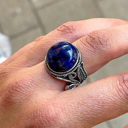 Lapis Lazuli Vintage Ring / Filigránový prsteň s lazuritom