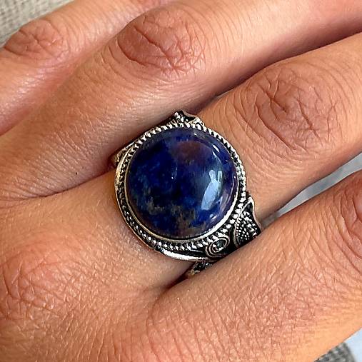 Lapis Lazuli Vintage Ring / Filigránový prsteň s lazuritom