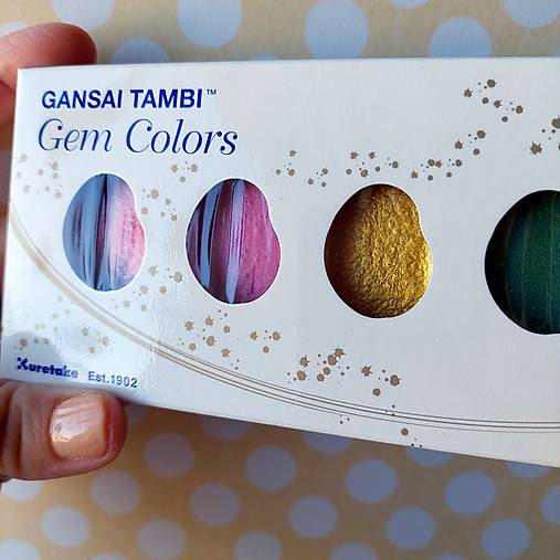 Akvarelové farby Kuretake Gansai Tambi: Gem colors