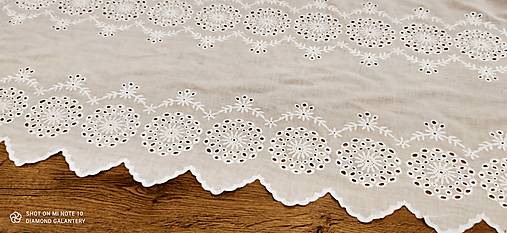 Textil - Madeira -Biela X - cena za 10 centimetrov - 13487869_