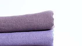 Textil - 100 % ľan predpraný, mäkčený prémiový európsky ľan - cena za 0,5m (prašná fialová (levanduľa) Ľ16) - 13490415_