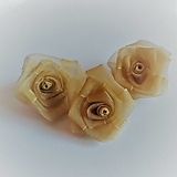 Galantéria - ružičky z organzy 25mm - 13488403_