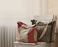 Veľké tašky - Lina (ľanová taška) bordová - 13492854_