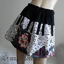 Sukne - Letná hudobná sukňa - 13492642_