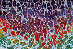 Obrazy - Háj - abstraktný obraz - acrylic pouring - 13491802_