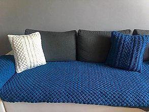 Úžitkový textil - Deka na gauč z Alize Puffy 200x90cm - 13494560_