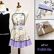 Úžitkový textil - Darčekový set pre pár ♥ PARIS LILA - 13497218_