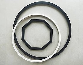 Rámiky - Kruhový rám biely č.2215 60,8 cm - 13496284_
