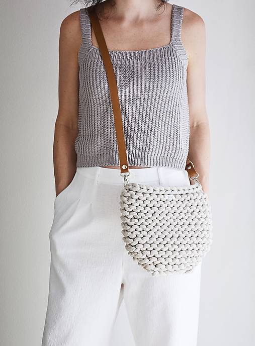 Topy, tričká, tielka - Crop top - sivý - 13496077_