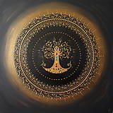 Obrazy - Mandala STROM ŽIVOTA (gold-black) 80 X 80 - 13496687_