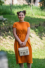 Šaty - Mušelínové šaty Oranžové - 13496629_
