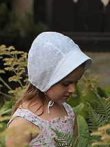 Letný detský čepček Evička biely