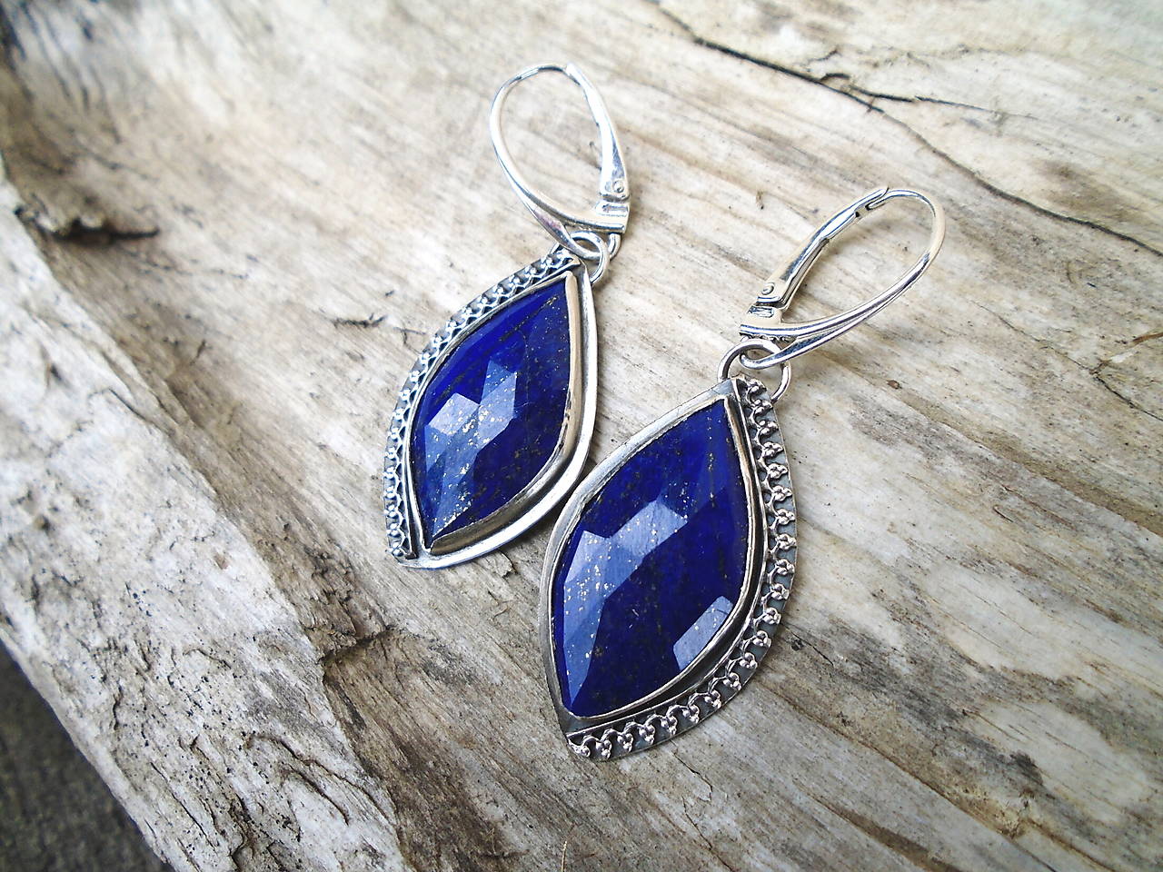 Strieborné náušnice Ag925 Lapis Lazuli