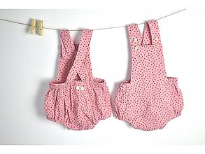 Detské oblečenie - Mušelínové kraťasy na traky v bio kvalite ružová - 13498776_