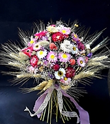 Kytice pre nevestu - Svadobná kytica zo sušených kvetov - 13501516_
