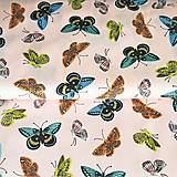 Textil - motýle, 100 % bavlna Holandsko, šírka 160 cm - 13501604_