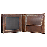 Peňaženky - Unisex peňaženka v tmavo hnedej farbe, ručne tamponovaná - 13501746_