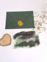 Papiernictvo - Svadobné oznámenie Smaragd green - 13502525_
