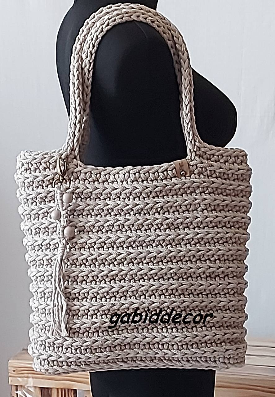 Kabelka/taška z kvalitných šnúr Gabi Pretty - vyskladaj si kabelku (Kabelka/taška z kvalitných šnúr Gabi Pretty - vyskladaj si kabelku - frappe)