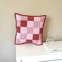 Úžitkový textil - Ružovo bordový vankúš B - 13501244_