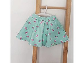 Detské oblečenie - Detské sukňa-vzor melón z biobavlny - 13500448_