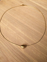 Náhrdelníky - náhrdelník so srdcom  - oceľ - 13500558_