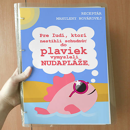 Papiernictvo - Receptár s rybou s názorom na chudnutie do plaviek - 13501843_