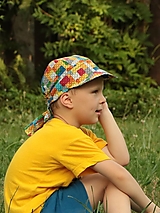 Detské čiapky - Letný detský šilt stavebnica - 13505155_