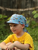 Detské čiapky - Letný detský šilt stavebné autá - 13505248_