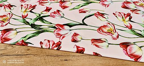 Textil - Kostýmovka - Tulipány - cena za 10 cm - 13502807_