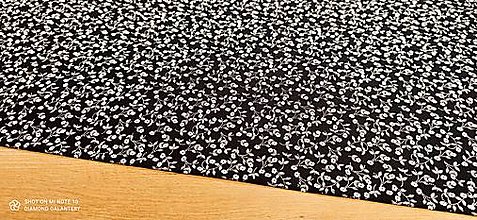 Textil - Kostýmovka -Kvety na čiernom- cena za 10 cm - 13502854_