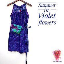 Šaty - Letné šaty "Violet Flowers" - 13502803_