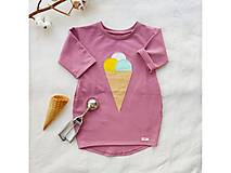 Detské oblečenie - Mikinošaty z biobavlny - ružové - 13503949_