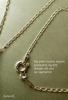 Náhrdelníky - Pozlacený stříbrný (Ag 925) řetízek - retiazka - se zapínáním - na obj. ke šperku - 13507237_