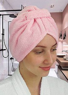 Iné doplnky - Kozmetický turban na vlasy - ružový - 13507340_