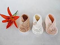 Detské topánky - Papučky Kimono štýl (marhuľková) - 13505763_